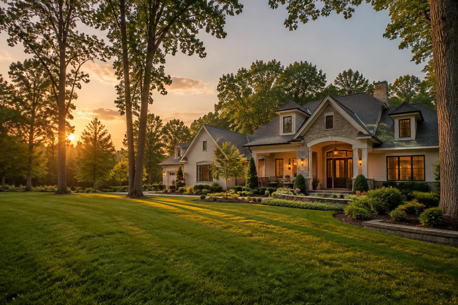 A distinguished custom home in a wooded North Carolina setting
